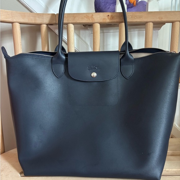 Longchamp Le Pliage City Tote Navy Large - Picture 1 of 8